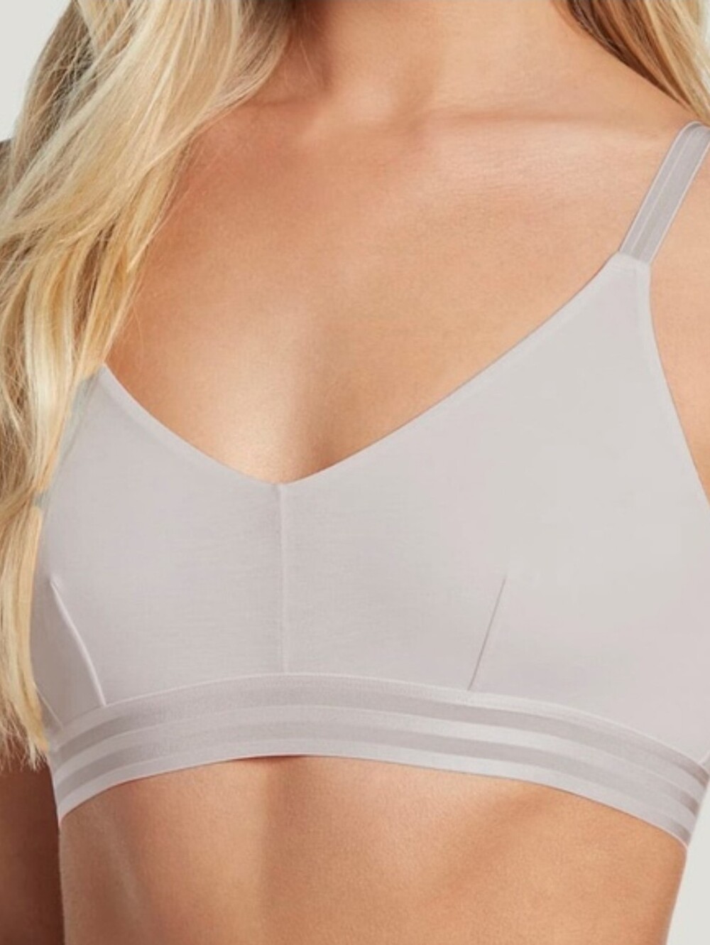NWOT Jockey Gray Cotton Allure Supima Stretch Bralette - Size Small